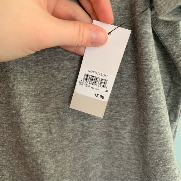 BP Grey/Gray Basic V-Neck Short Sleeve Tee Shirt Size Medium NWT - Picture 6 of 8